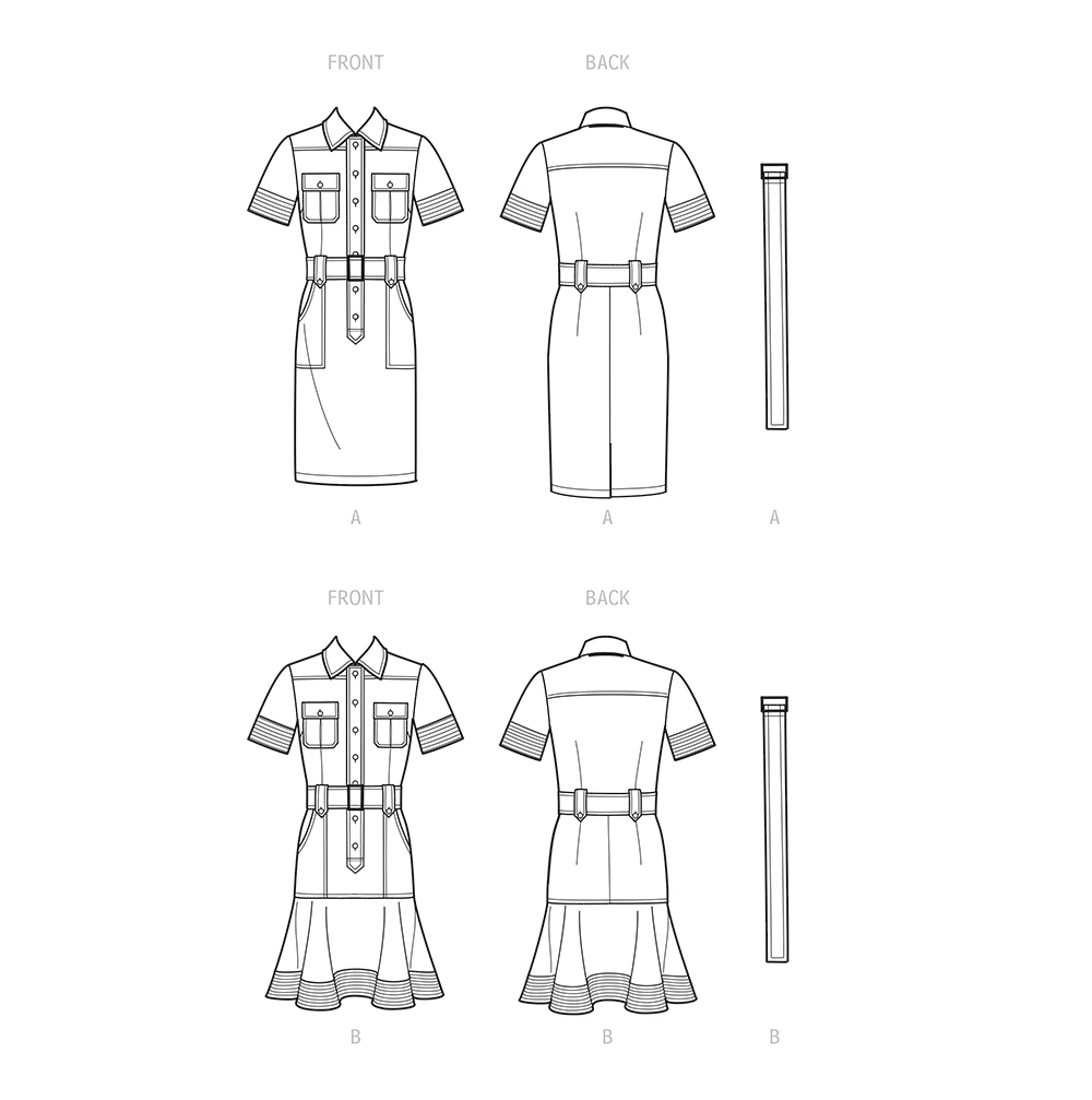 Simplicity Sewing Pattern Misses' Shirt Dress with Belt 7 Simplicity Sewing Pattern Misses' Shirt Dress with Belt