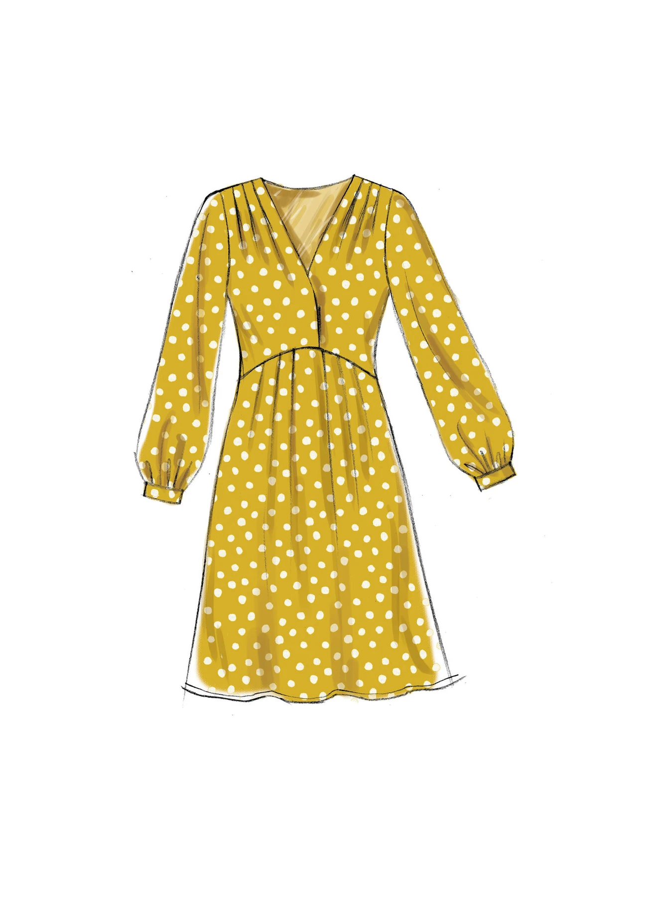 McCall's Sewing Pattern Misses' Surplice, Pleated Dresses with Optional Front-Tie (PDF) 5 McCall's Sewing Pattern Misses' Surplice, Pleated Dresses with Optional Front-Tie (PDF)
