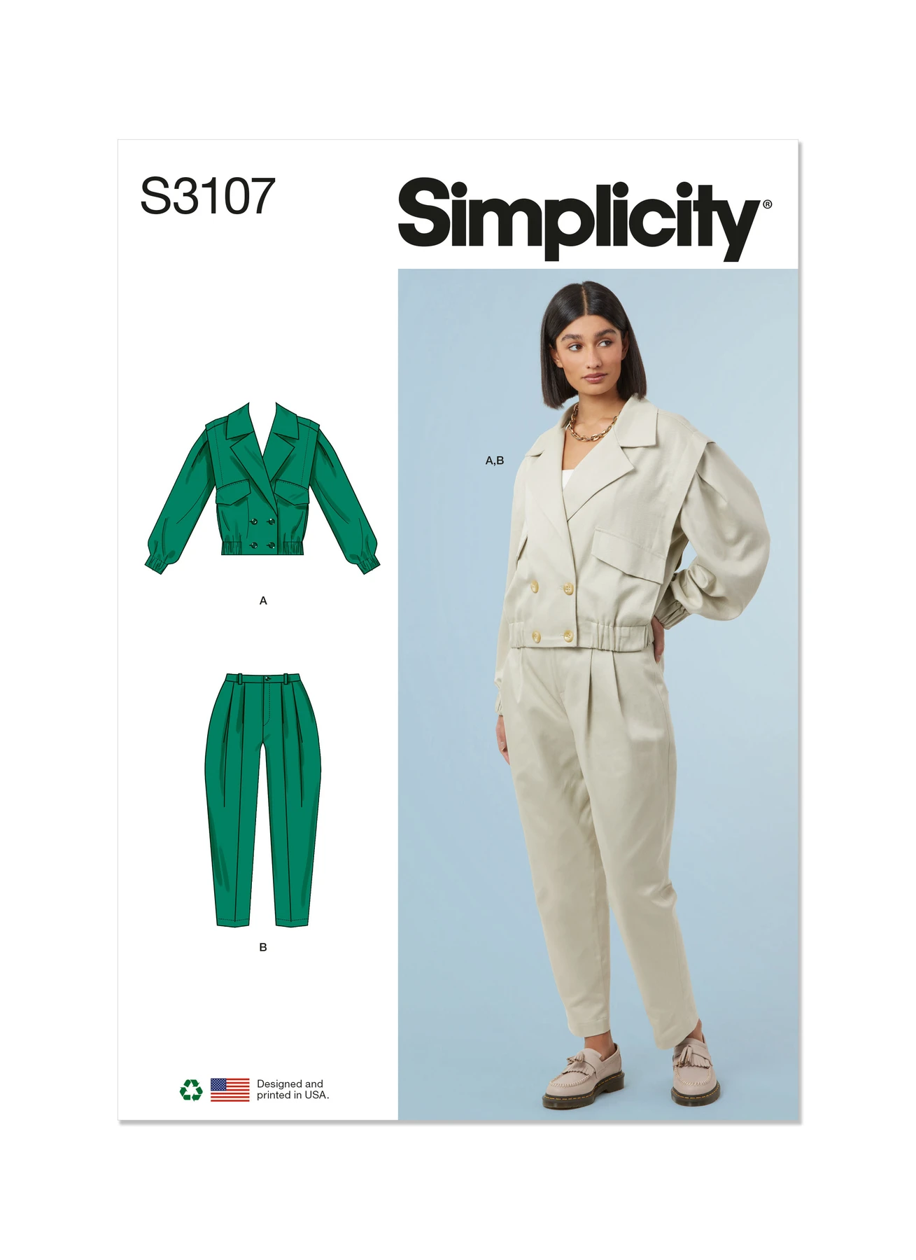 Simplicity Sewing Pattern Misses' Jacket and Pants 1 Simplicity Sewing Pattern Misses' Jacket and Pants