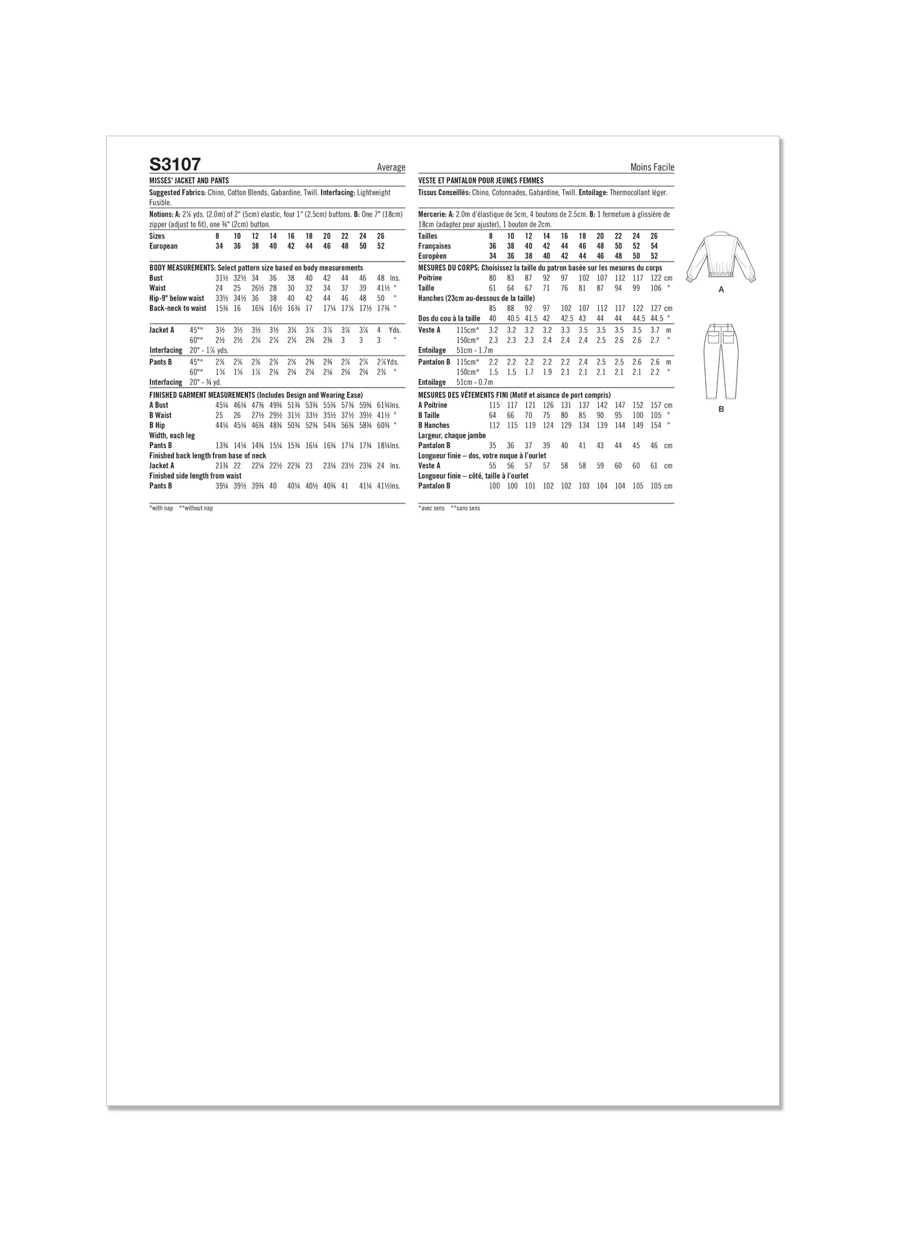 Simplicity Sewing Pattern Misses' Jacket and Pants 7 Simplicity Sewing Pattern Misses' Jacket and Pants