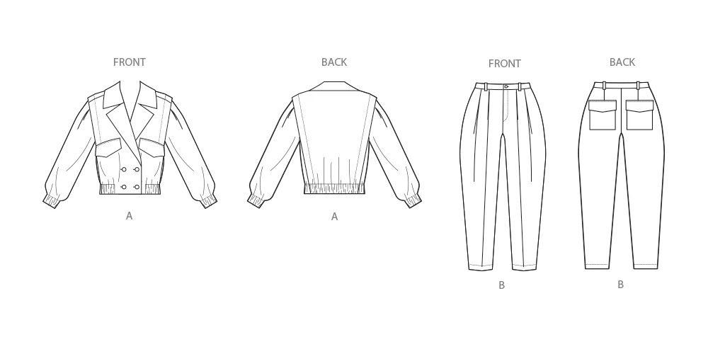 Simplicity Sewing Pattern Misses' Jacket and Pants 8 Simplicity Sewing Pattern Misses' Jacket and Pants