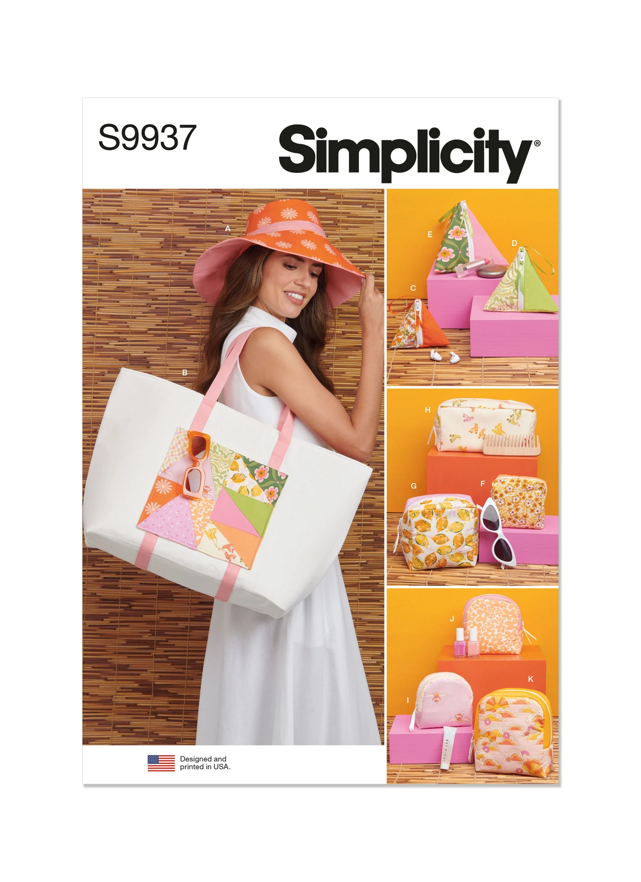 Simplicity Sewing Pattern Hat, Tote Bag and Zipper Cases 1 Simplicity Sewing Pattern Hat, Tote Bag and Zipper Cases