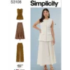 Simplicity Sewing Pattern Misses' Vest, Skirt and Pants by American Sewing Guild (PDF)