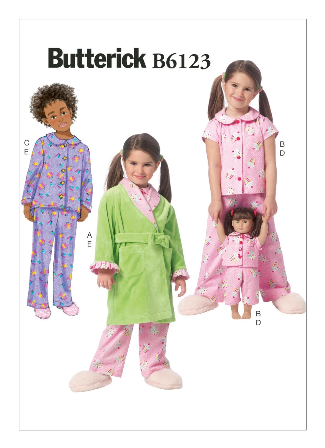 Butterick Sewing Pattern Children's/Girls'/18" Dolls' Robe, Belt, Top and Pants (PDF) 1 Butterick Sewing Pattern Children's/Girls'/18" Dolls' Robe, Belt, Top and Pants (PDF)