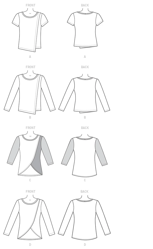McCall's Sewing Pattern Misses' Tulip-Hem or Overlay T-Shirts 11 McCall's Sewing Pattern Misses' Tulip-Hem or Overlay T-Shirts