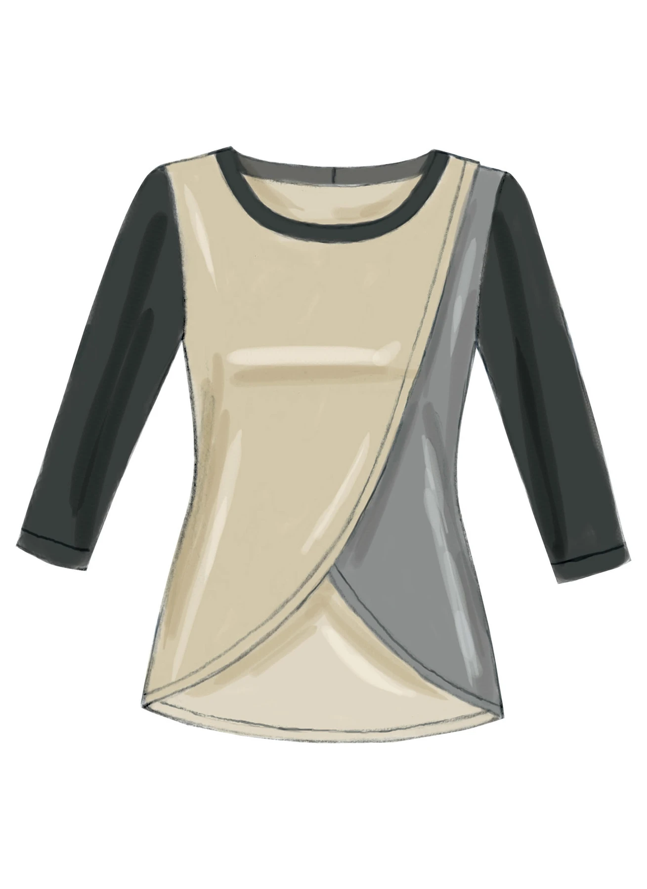 McCall's Sewing Pattern Misses' Tulip-Hem or Overlay T-Shirts 3 McCall's Sewing Pattern Misses' Tulip-Hem or Overlay T-Shirts