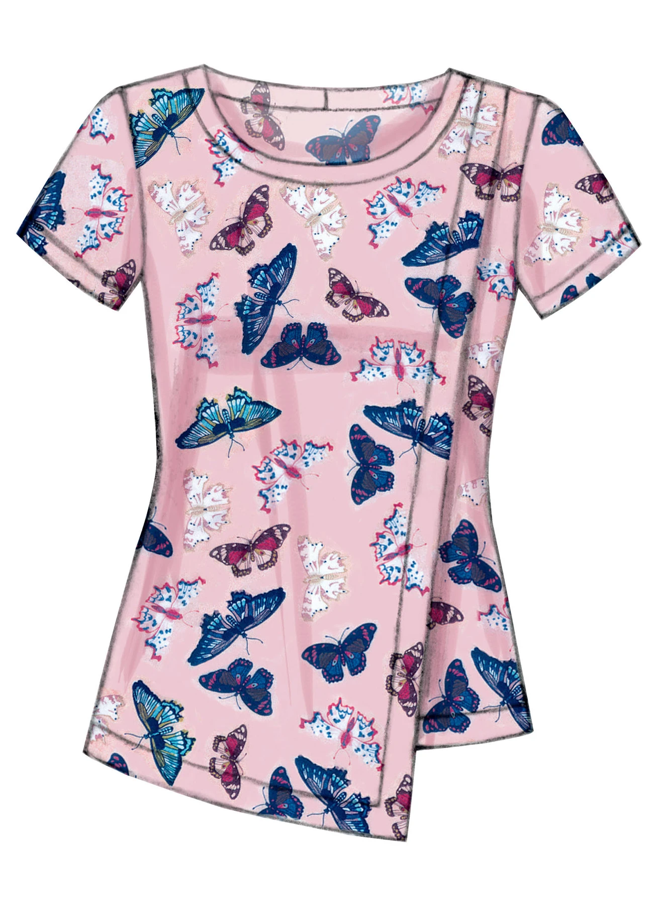 McCall's Sewing Pattern Misses' Tulip-Hem or Overlay T-Shirts 4 McCall's Sewing Pattern Misses' Tulip-Hem or Overlay T-Shirts