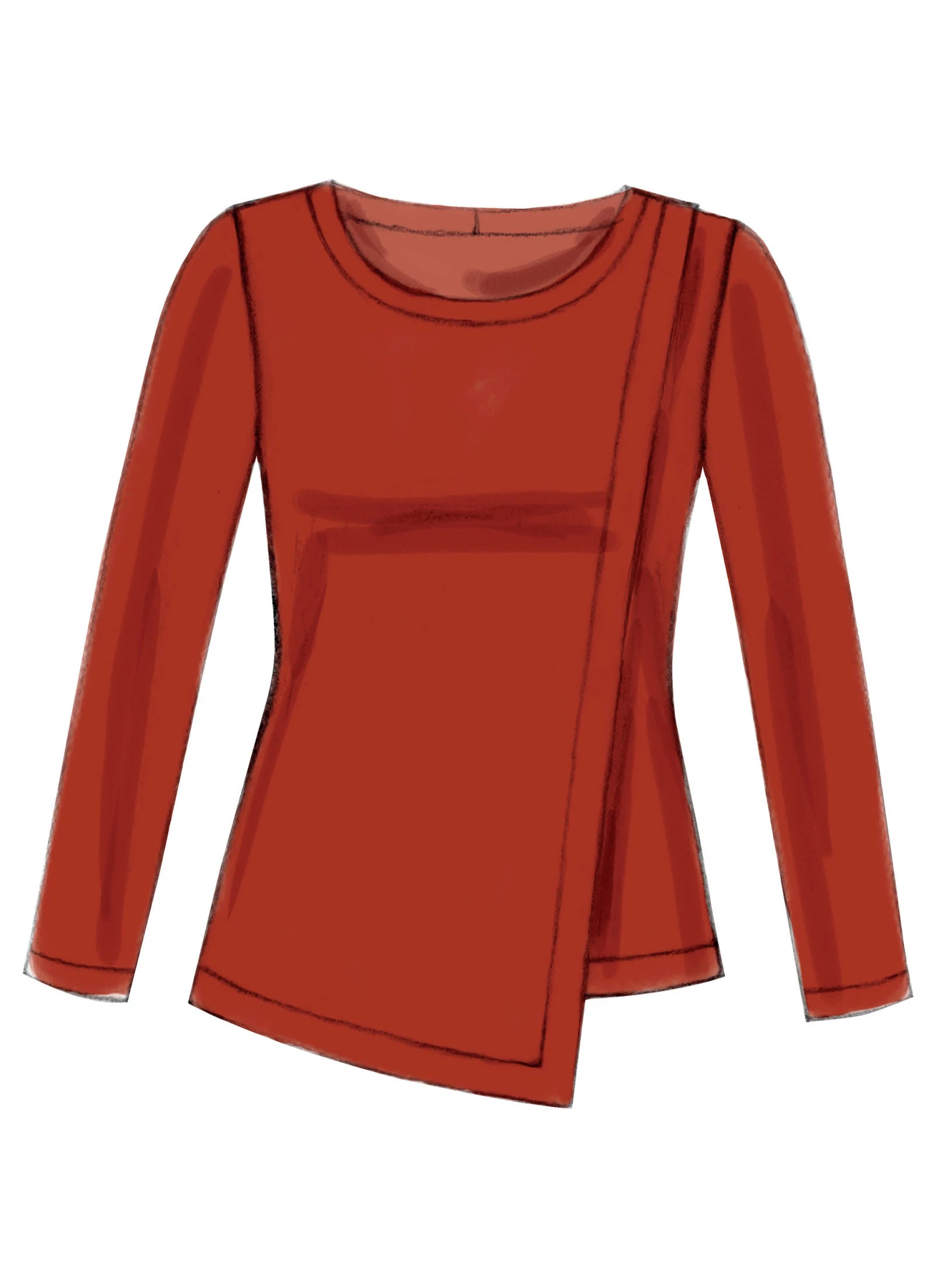 McCall's Sewing Pattern Misses' Tulip-Hem or Overlay T-Shirts 5 McCall's Sewing Pattern Misses' Tulip-Hem or Overlay T-Shirts