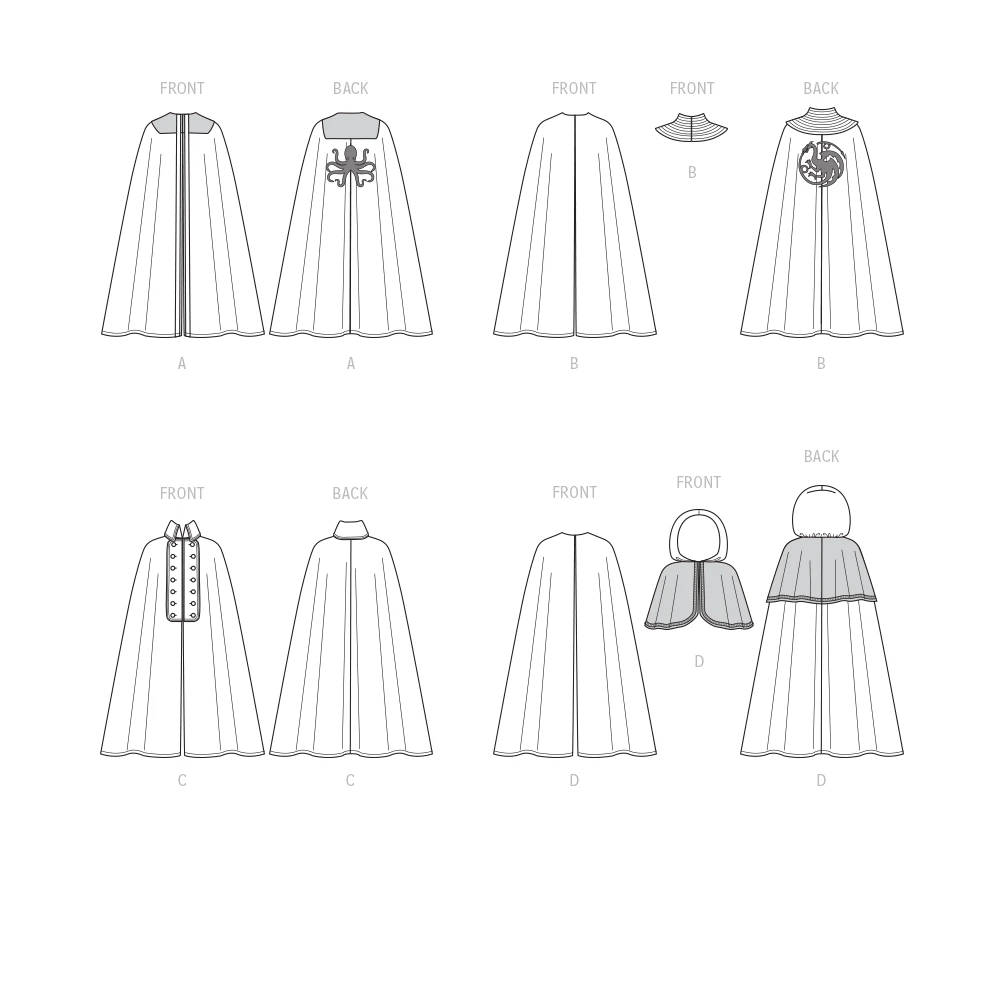 McCall's Sewing Pattern Men's and Misses' Costume Capes (PDF) 11 McCall's Sewing Pattern Men's and Misses' Costume Capes (PDF)