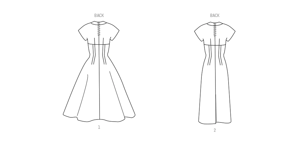 Simplicity Sewing Pattern 1950s Misses' Dress with Skirt Variations 4 Simplicity Sewing Pattern 1950s Misses' Dress with Skirt Variations