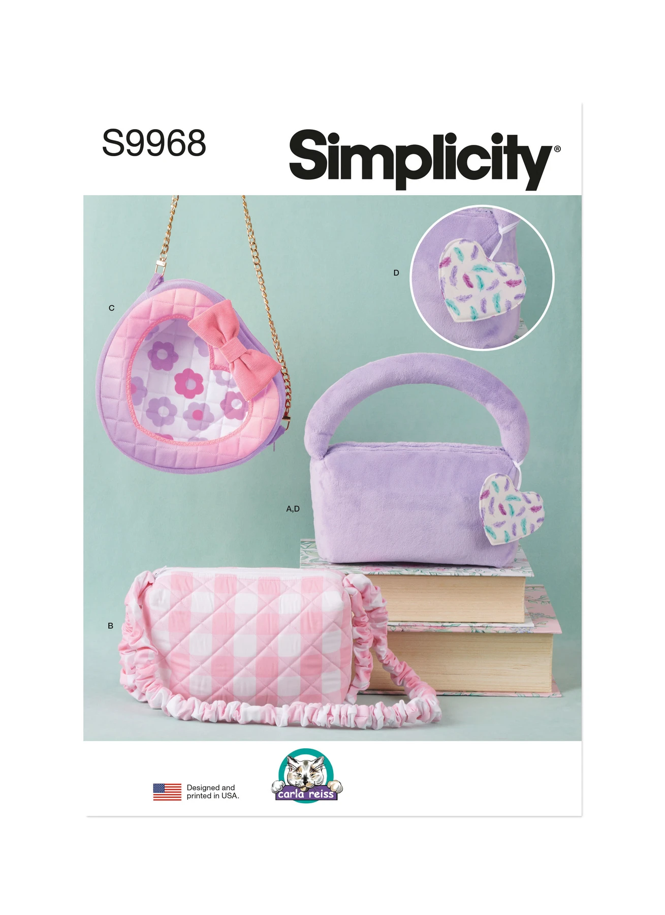Simplicity Sewing Pattern Bags and Charm by Carla Reiss Design 1 Simplicity Sewing Pattern Bags and Charm by Carla Reiss Design