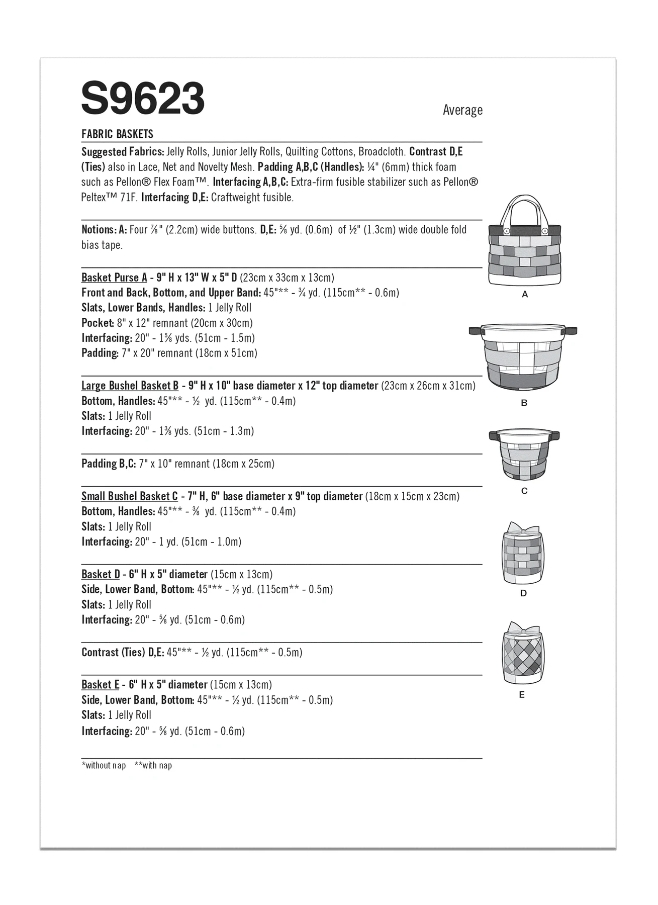 Simplicity Sewing Pattern Fabric Baskets by Carla Reiss Design 5 Simplicity Sewing Pattern Fabric Baskets by Carla Reiss Design