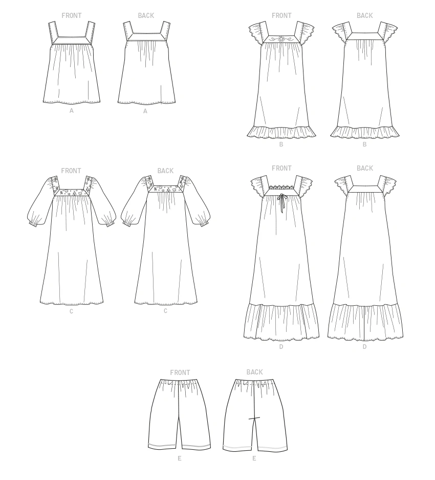 Butterick Sewing Pattern Misses' Top, Nightgowns and Shorts (PDF) 7 Butterick Sewing Pattern Misses' Top, Nightgowns and Shorts (PDF)