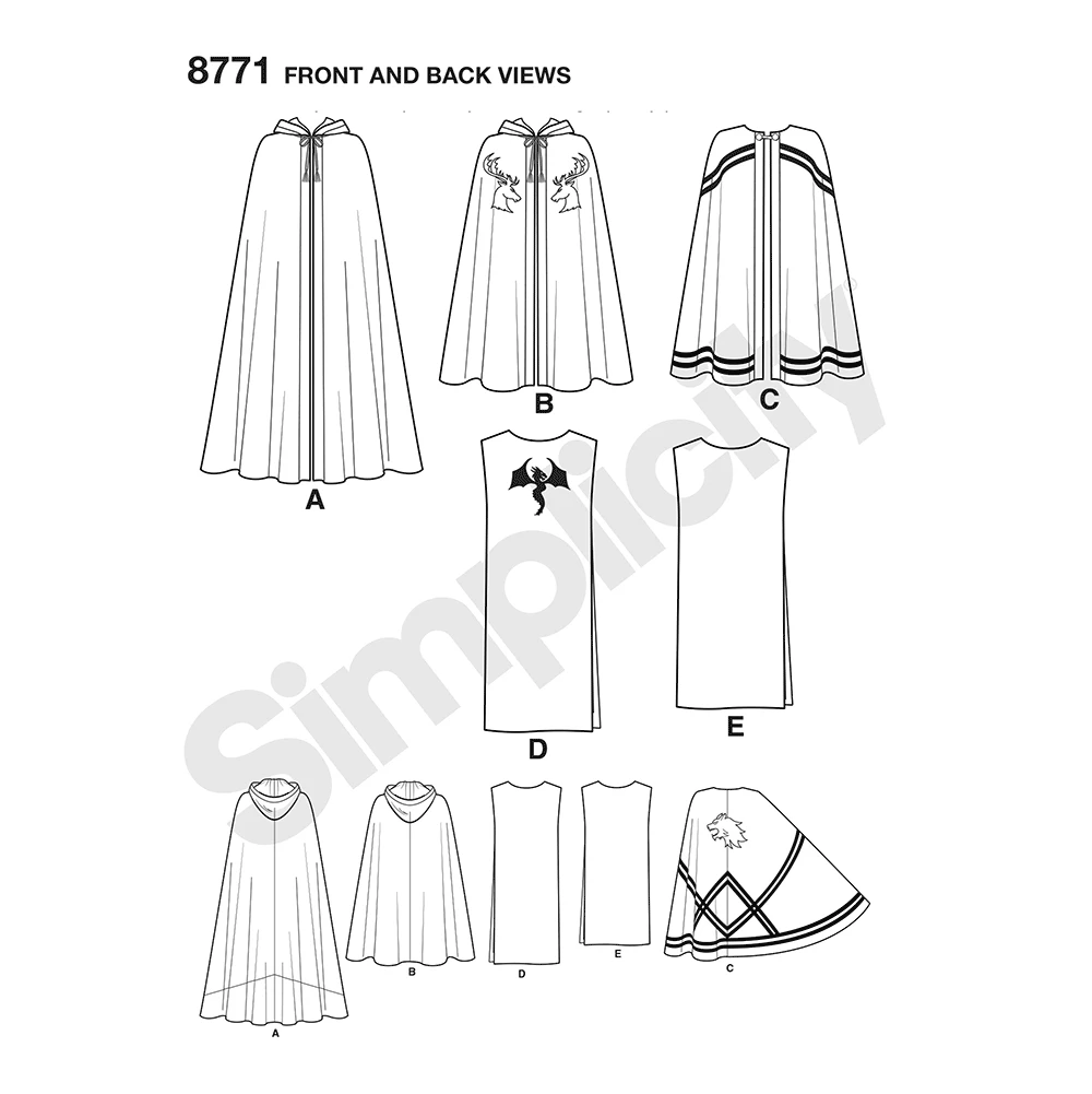Simplicity Sewing Pattern Unisex Capes 9 Simplicity Sewing Pattern Unisex Capes