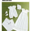 Butterick Sewing Pattern Infants' Puff-Sleeve Romper, Dress, Sash, Bonnet, Booties and Blanket (PDF)