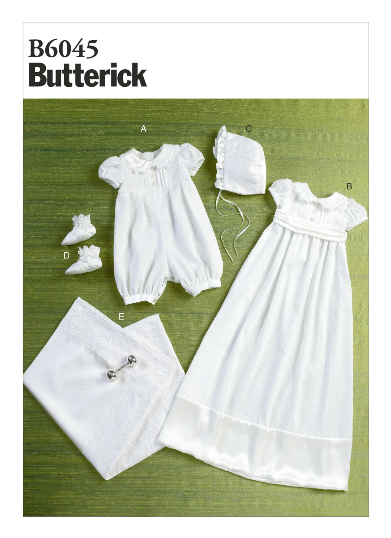 Butterick Sewing Pattern Infants' Puff-Sleeve Romper, Dress, Sash, Bonnet, Booties and Blanket (PDF) 1 Butterick Sewing Pattern Infants' Puff-Sleeve Romper, Dress, Sash, Bonnet, Booties and Blanket (PDF)
