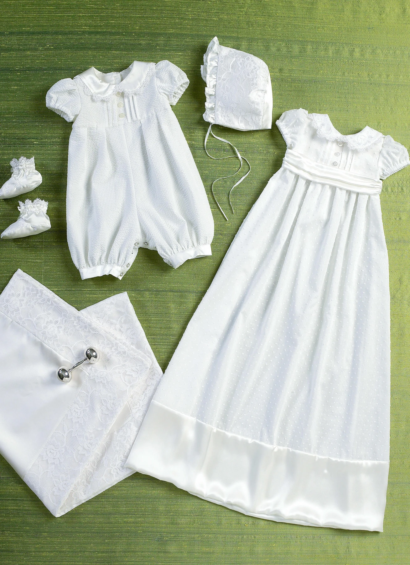 Butterick Sewing Pattern Infants' Puff-Sleeve Romper, Dress, Sash, Bonnet, Booties and Blanket (PDF) 2 Butterick Sewing Pattern Infants' Puff-Sleeve Romper, Dress, Sash, Bonnet, Booties and Blanket (PDF)