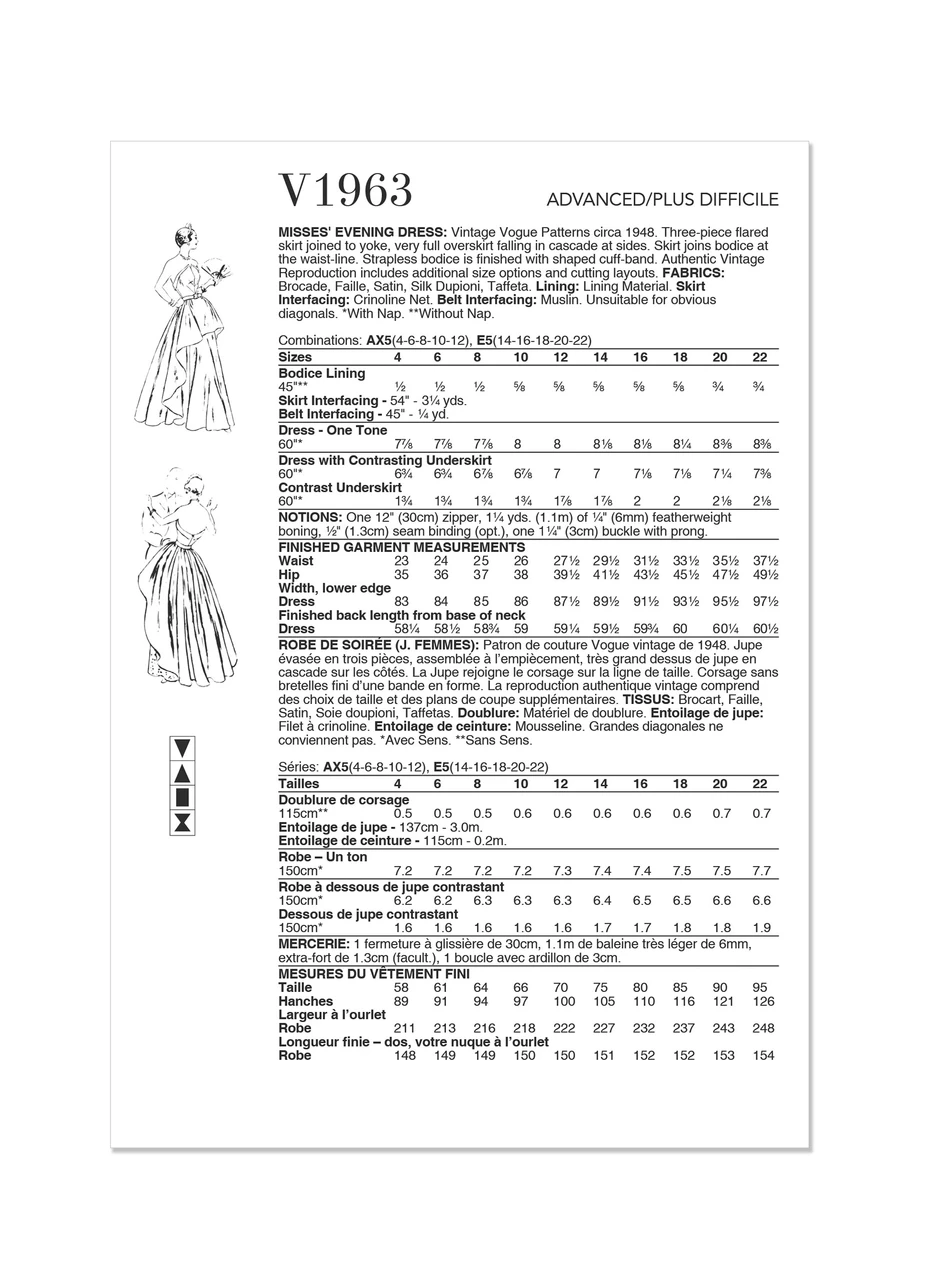 Vogue Patterns 1940s Misses' Evening Dress (PDF) 4 Vogue Patterns 1940s Misses' Evening Dress (PDF)