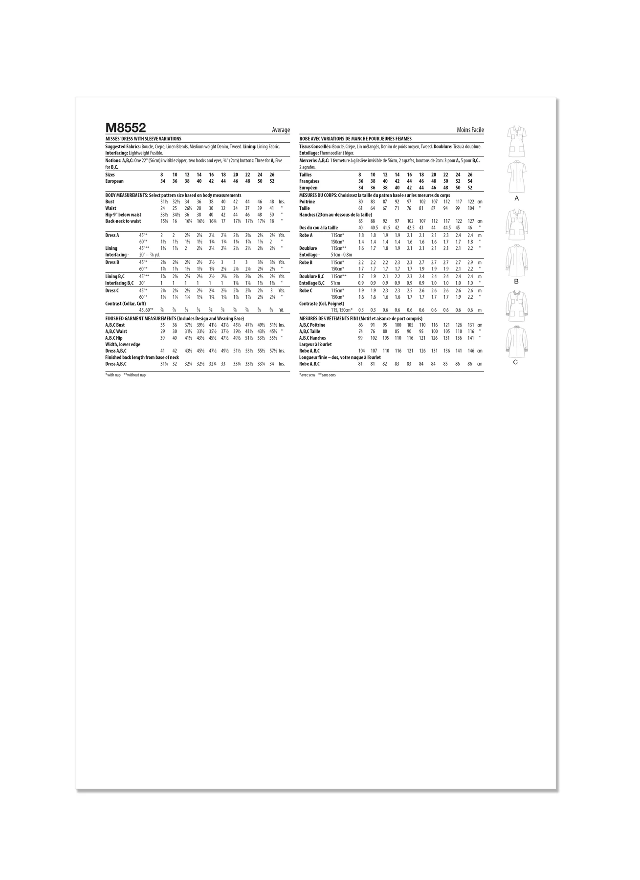 McCall's Sewing Pattern Misses' Dress with Sleeve Variations (PDF) 7 McCall's Sewing Pattern Misses' Dress with Sleeve Variations (PDF)