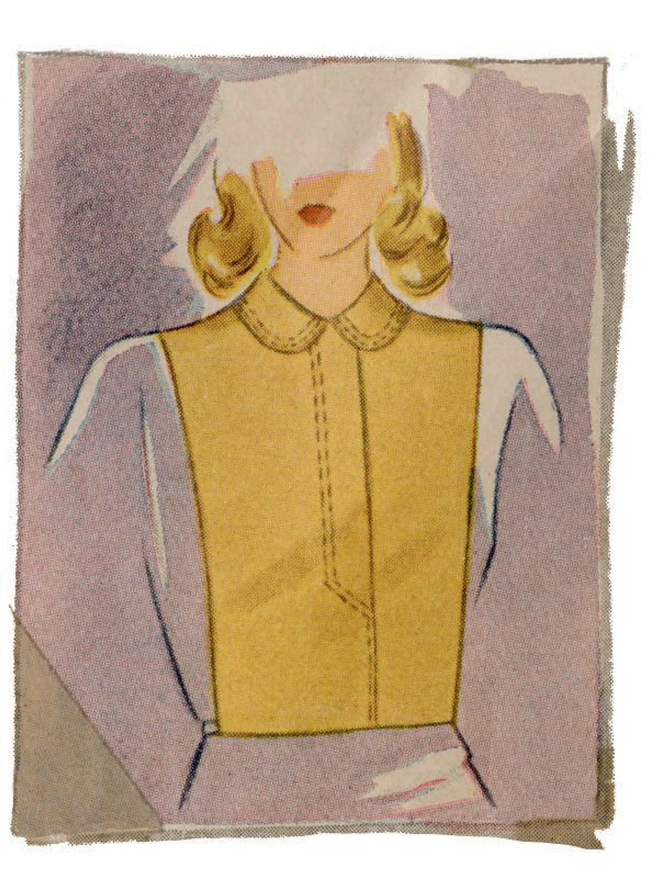 Simplicity Sewing Pattern 1940s Misses' Dickey Set 6 Simplicity Sewing Pattern 1940s Misses' Dickey Set