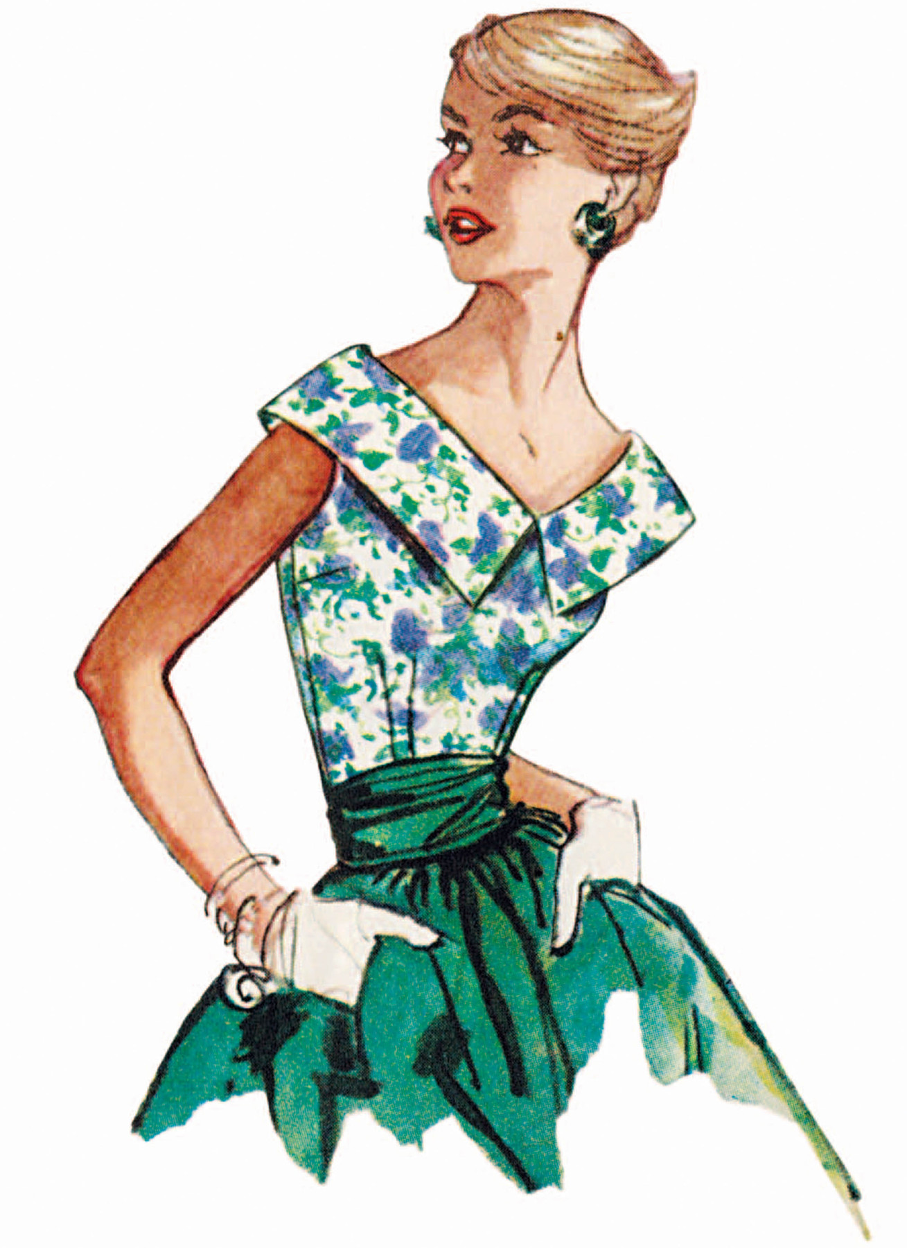 Simplicity Sewing Pattern 1950s Misses' Blouse 4 Simplicity Sewing Pattern 1950s Misses' Blouse