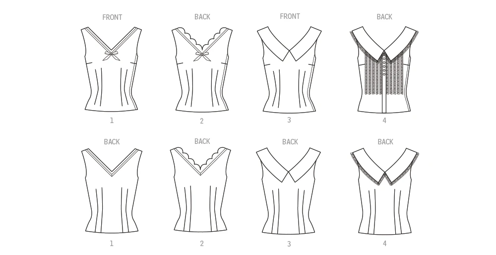 Simplicity Sewing Pattern 1950s Misses' Blouse 7 Simplicity Sewing Pattern 1950s Misses' Blouse
