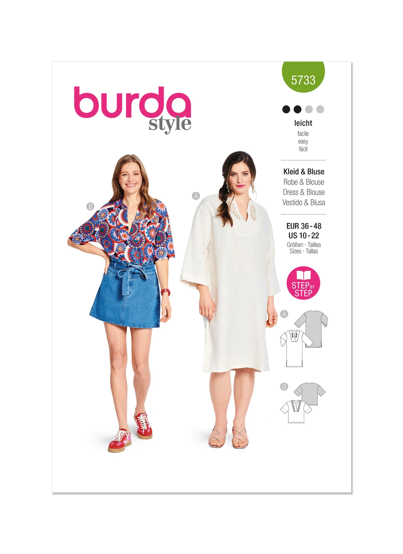Burda Style Sewing Pattern 5733 Misses' Dress & Blouse 1 Burda Style Sewing Pattern 5733 Misses' Dress & Blouse