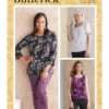 Butterick Sewing Pattern Misses' & Misses' Petite Scoop-neck Tops