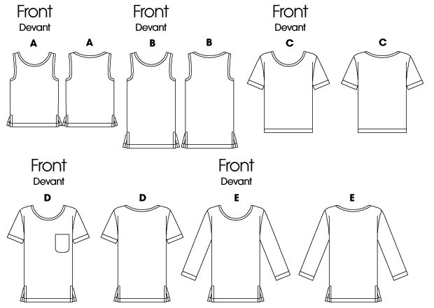 Butterick Sewing Pattern Misses' & Misses' Petite Scoop-neck Tops 8 Butterick Sewing Pattern Misses' & Misses' Petite Scoop-neck Tops
