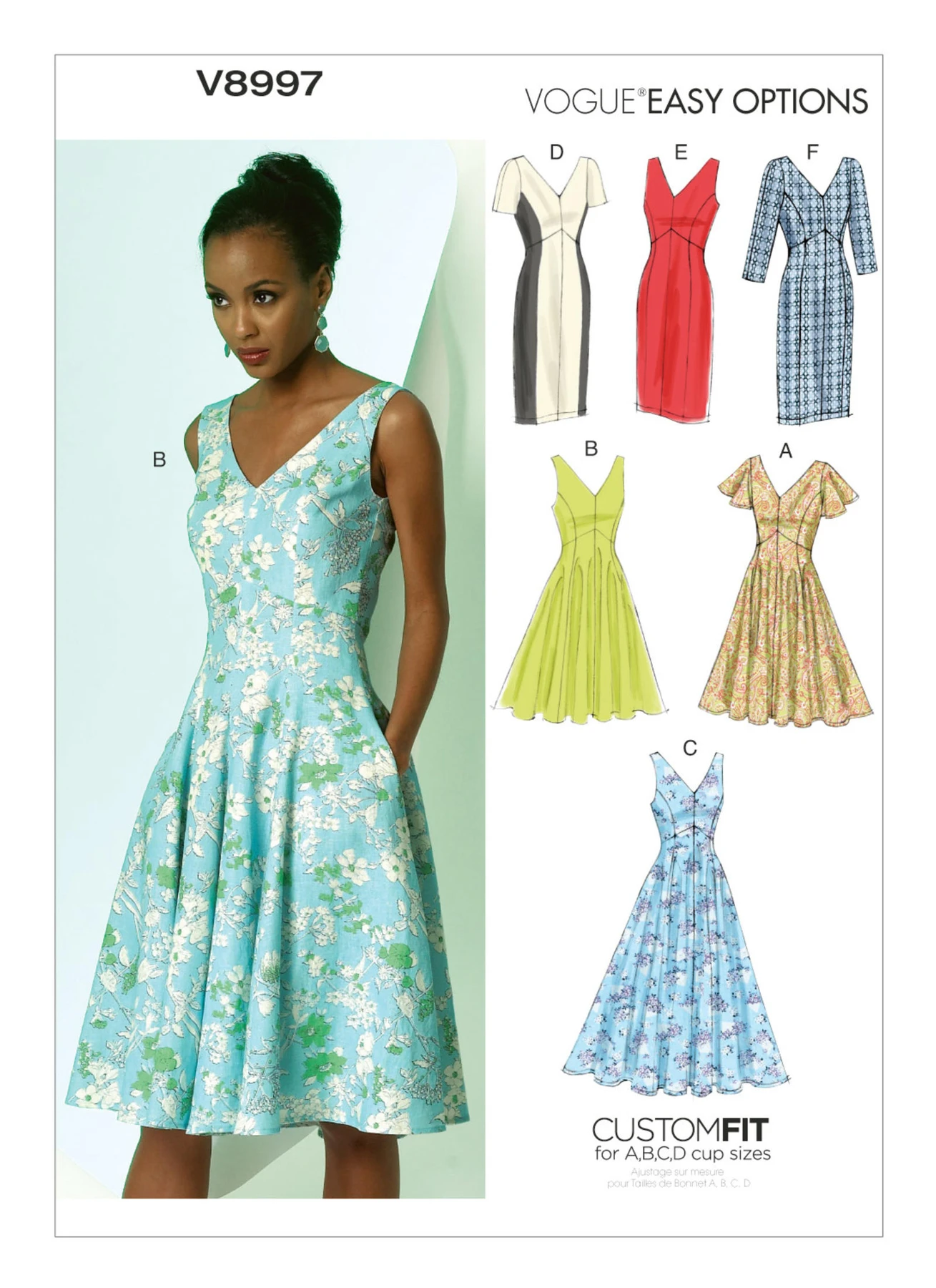 Vogue Patterns Misses' Princess Seam V-Neck Dresses 1 Vogue Patterns Misses' Princess Seam V-Neck Dresses