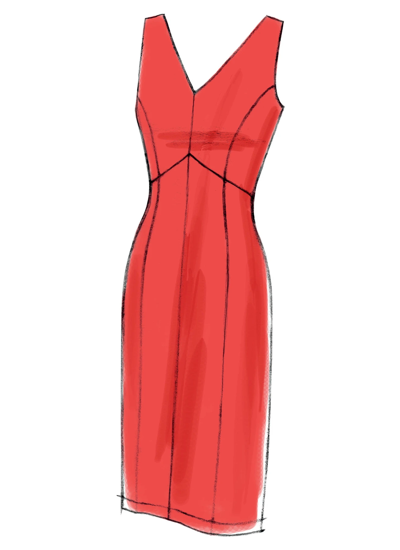 Vogue Patterns Misses' Princess Seam V-Neck Dresses 10 Vogue Patterns Misses' Princess Seam V-Neck Dresses