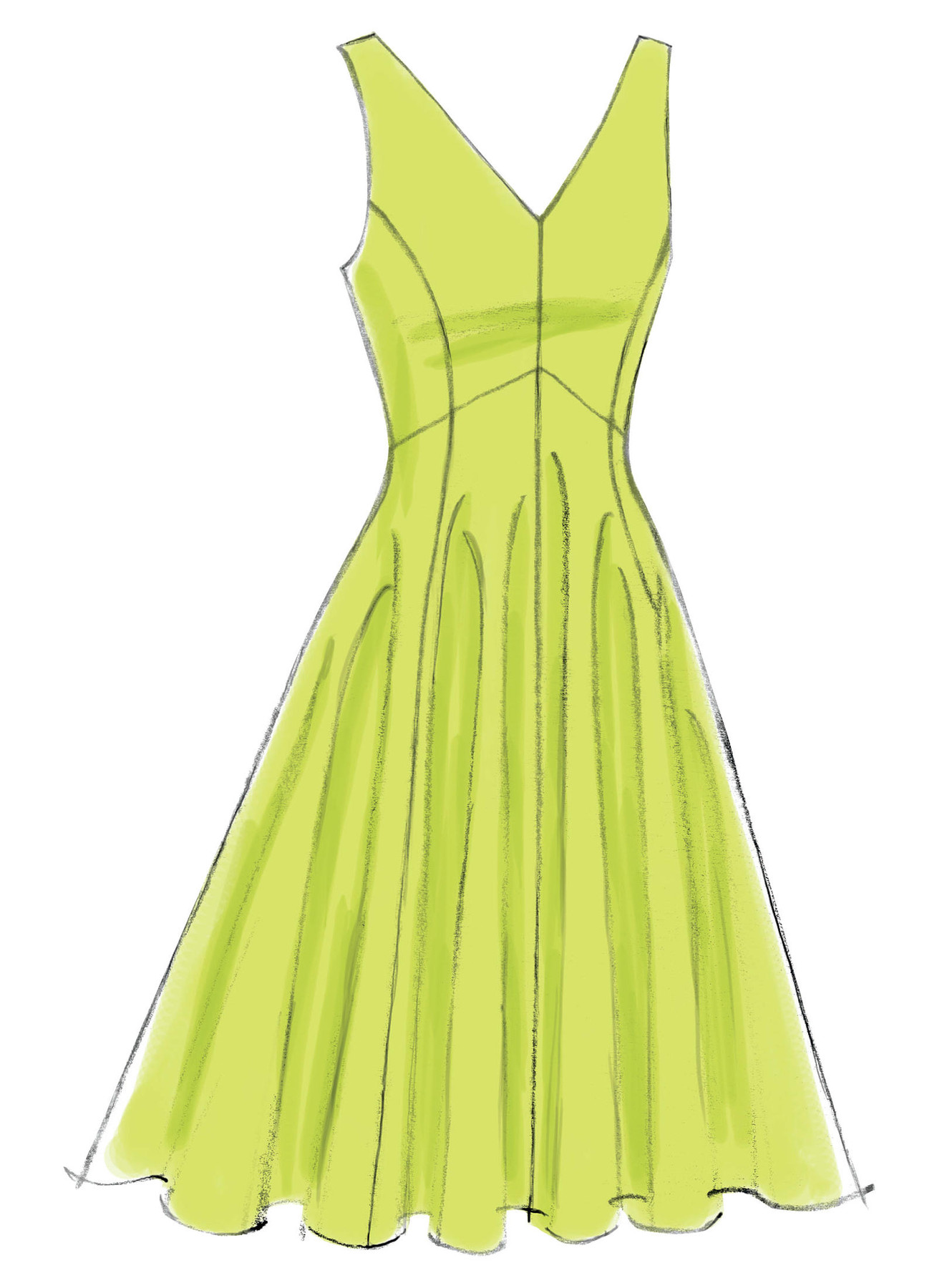 Vogue Patterns Misses' Princess Seam V-Neck Dresses 12 Vogue Patterns Misses' Princess Seam V-Neck Dresses