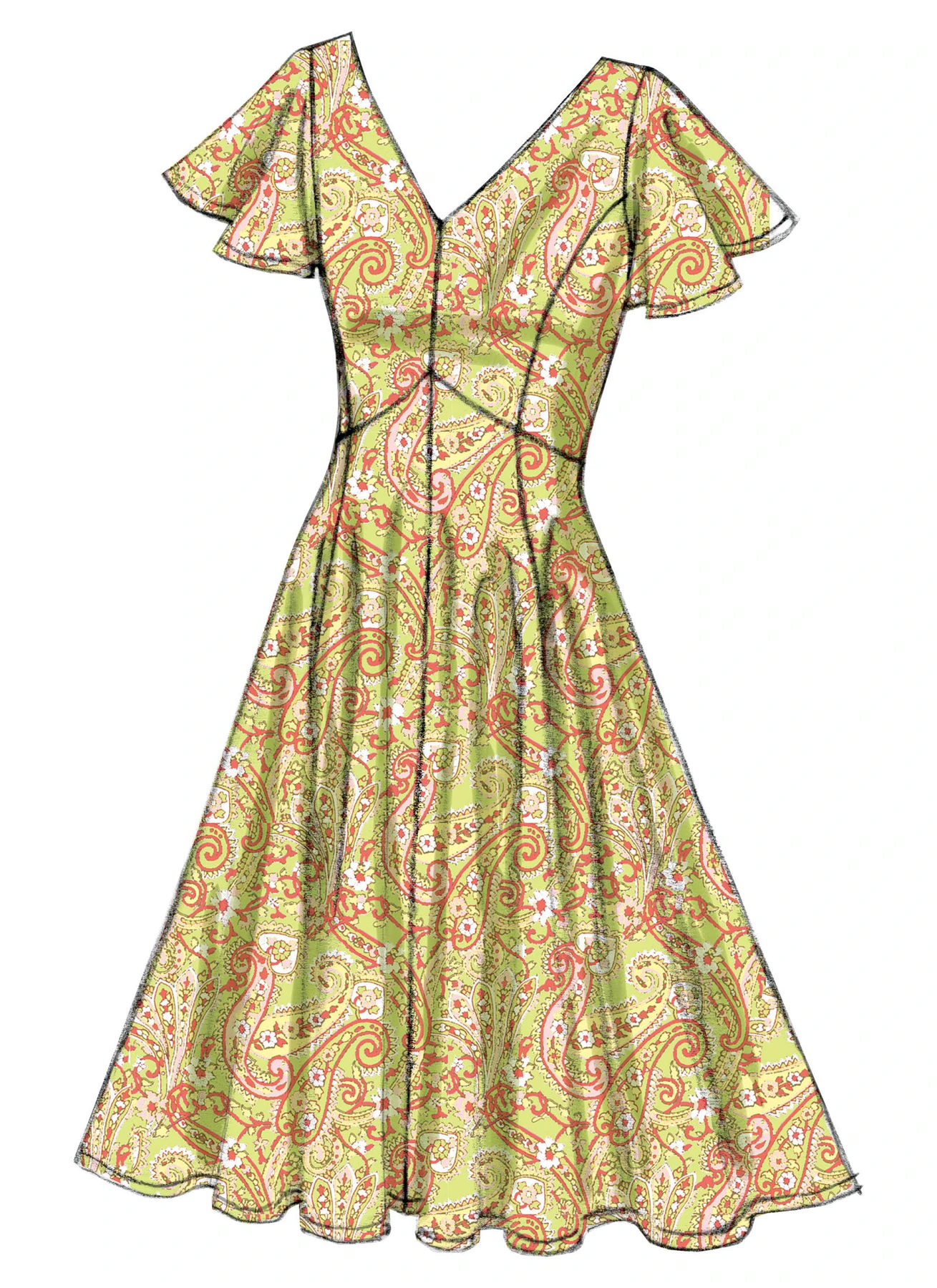 Vogue Patterns Misses' Princess Seam V-Neck Dresses 13 Vogue Patterns Misses' Princess Seam V-Neck Dresses