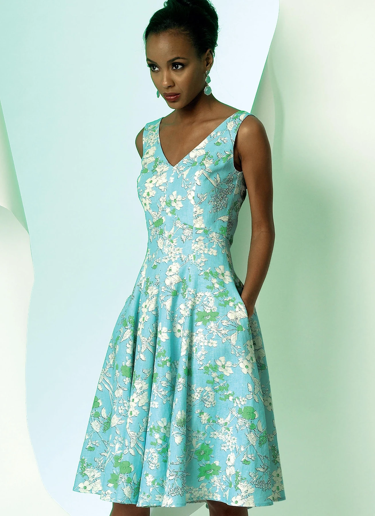 Vogue Patterns Misses' Princess Seam V-Neck Dresses 2 Vogue Patterns Misses' Princess Seam V-Neck Dresses