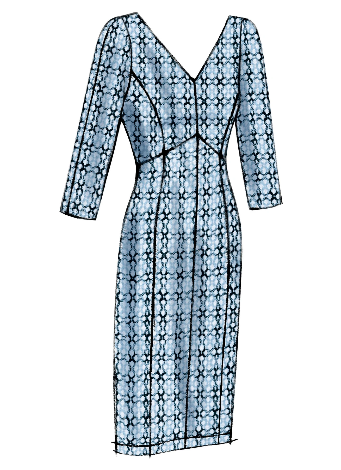 Vogue Patterns Misses' Princess Seam V-Neck Dresses 8 Vogue Patterns Misses' Princess Seam V-Neck Dresses
