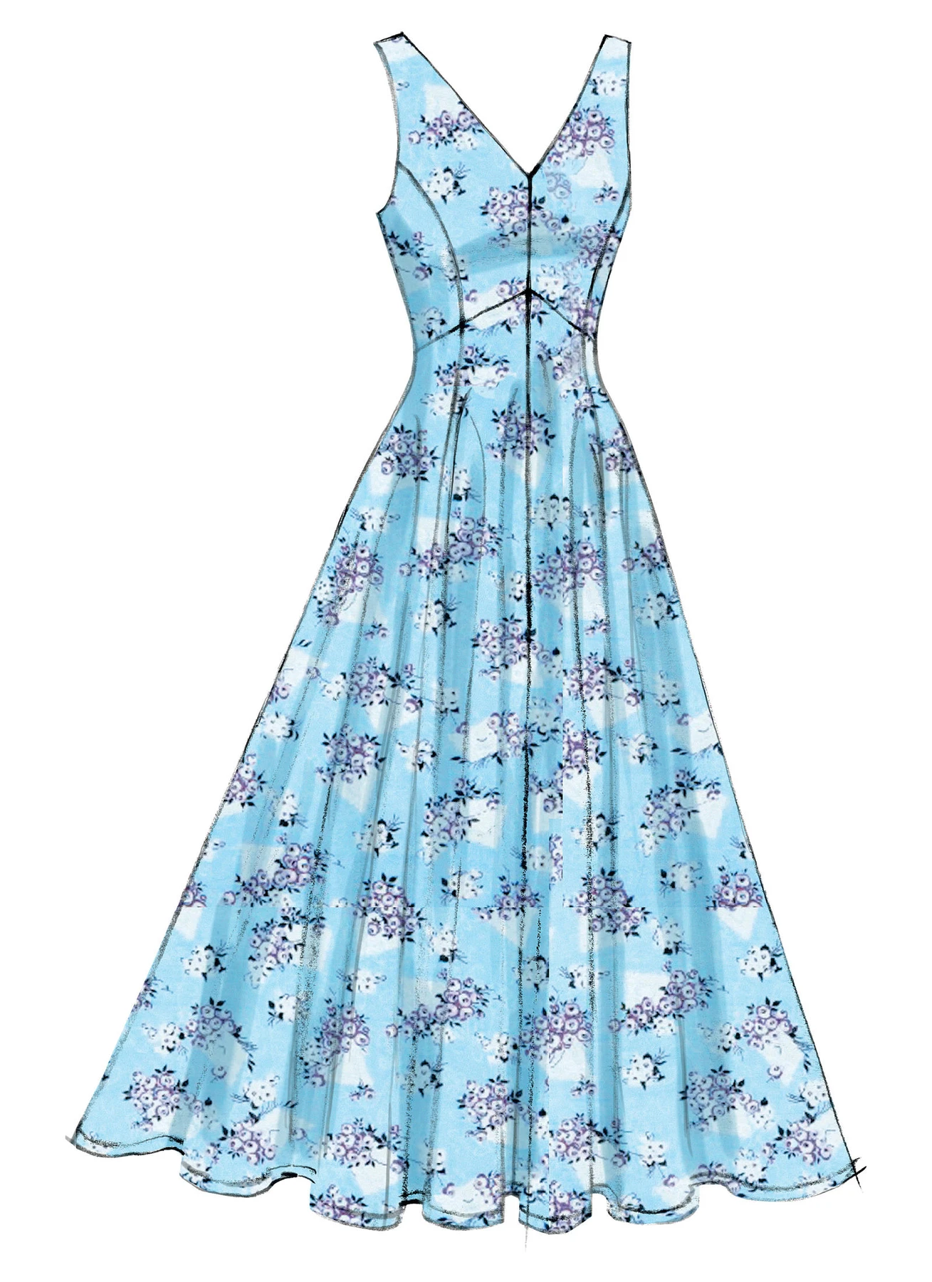 Vogue Patterns Misses' Princess Seam V-Neck Dresses 9 Vogue Patterns Misses' Princess Seam V-Neck Dresses