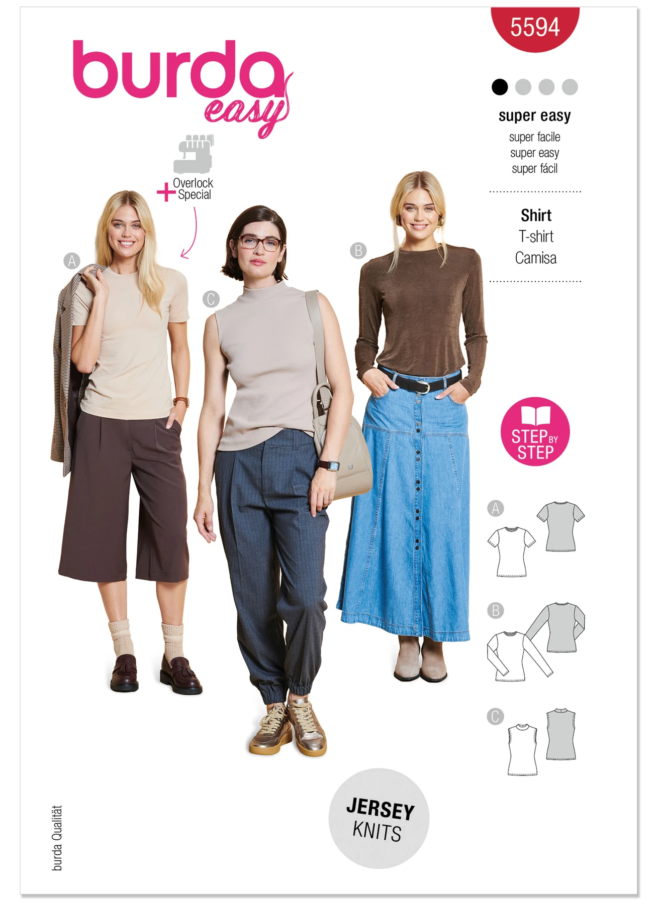 Burda Style Pattern 5594 Misses' Tops 1 Burda Style Pattern 5594 Misses' Tops