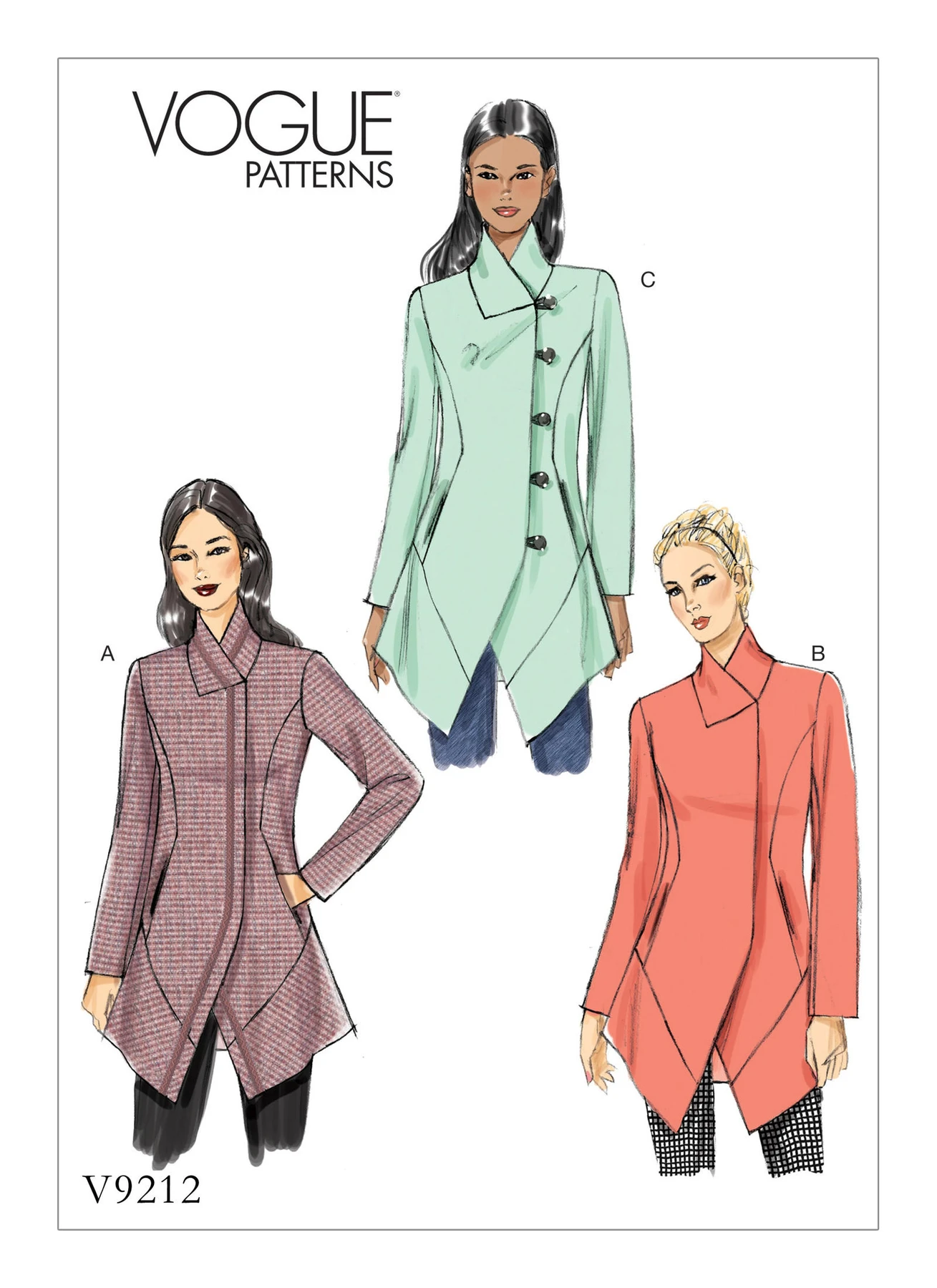 Vogue Patterns Misses' Seamed and Collared Jackets 1 Vogue Patterns Misses' Seamed and Collared Jackets