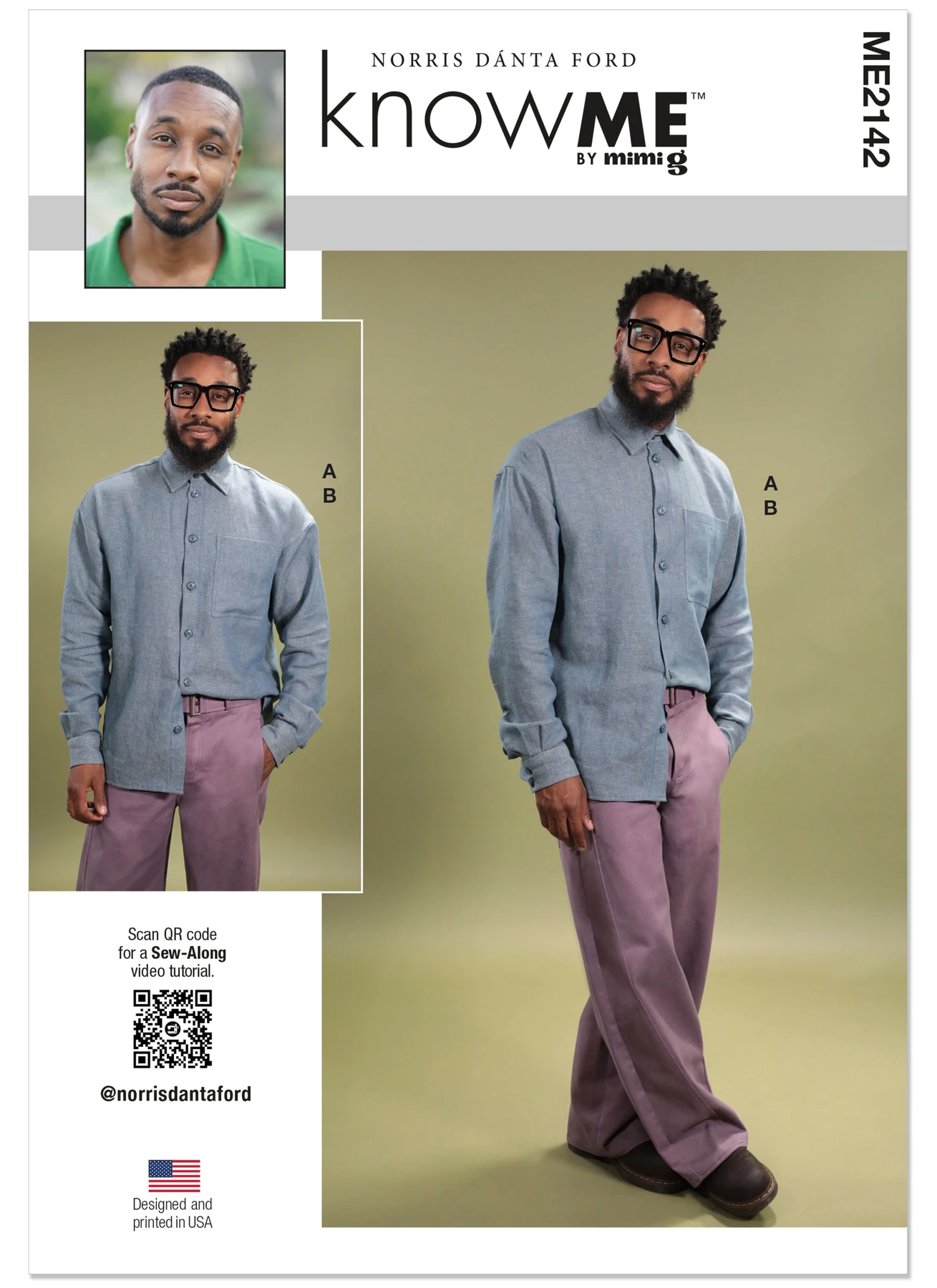 Know Me Sewing Pattern Men's Shirt and Jeans with Belt by Norris Dánta Ford (PDF) 1 Know Me Sewing Pattern Men's Shirt and Jeans with Belt by Norris Dánta Ford (PDF)