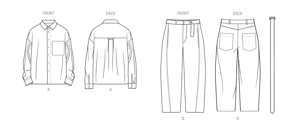 Know Me Sewing Pattern Men's Shirt and Jeans with Belt by Norris Dánta Ford (PDF) 7 Know Me Sewing Pattern Men's Shirt and Jeans with Belt by Norris Dánta Ford (PDF)