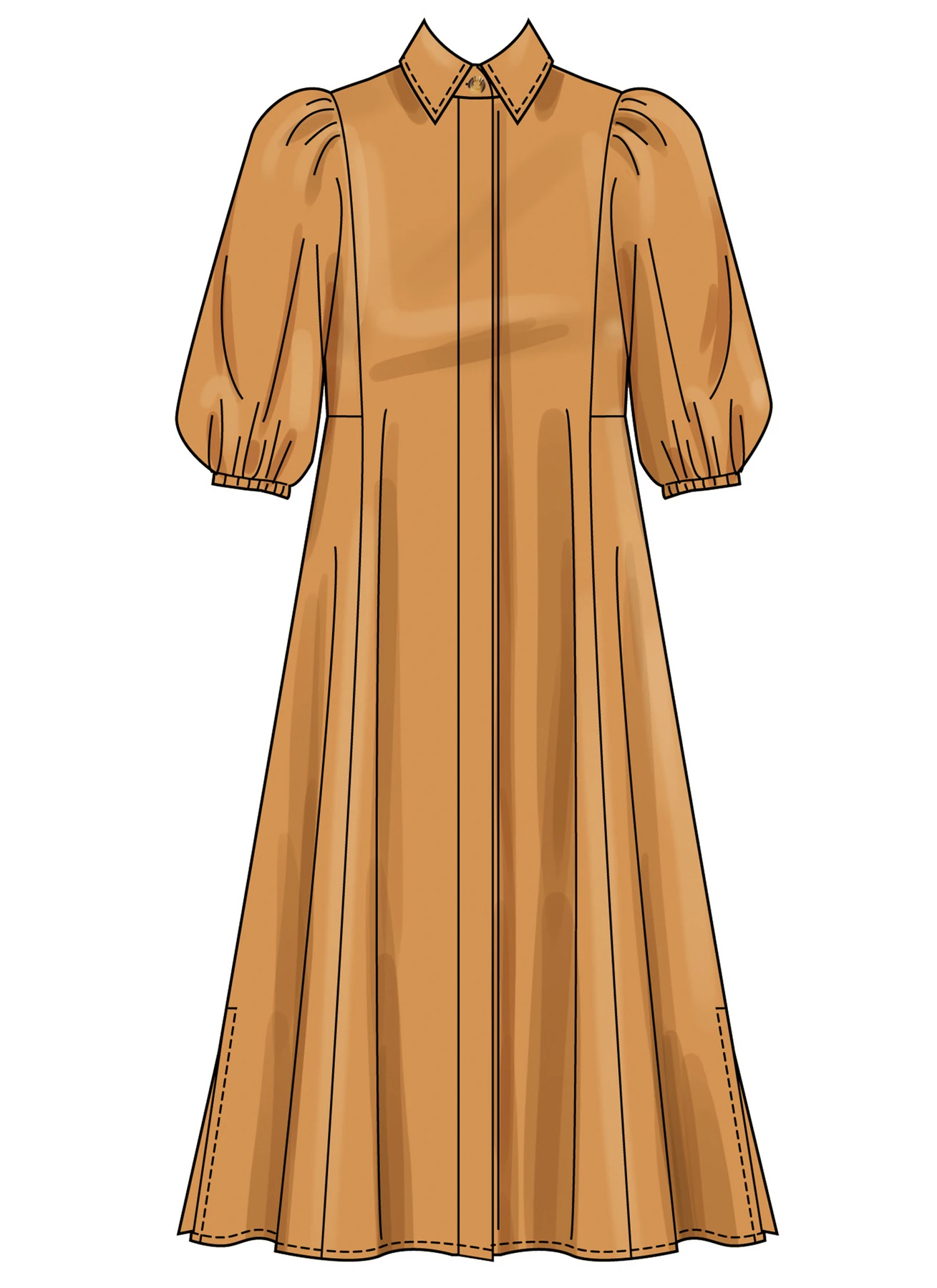 Simplicity Sewing Pattern Misses' Shirtdress with Sleeve and Length Variations (PDF) 3 Simplicity Sewing Pattern Misses' Shirtdress with Sleeve and Length Variations (PDF)