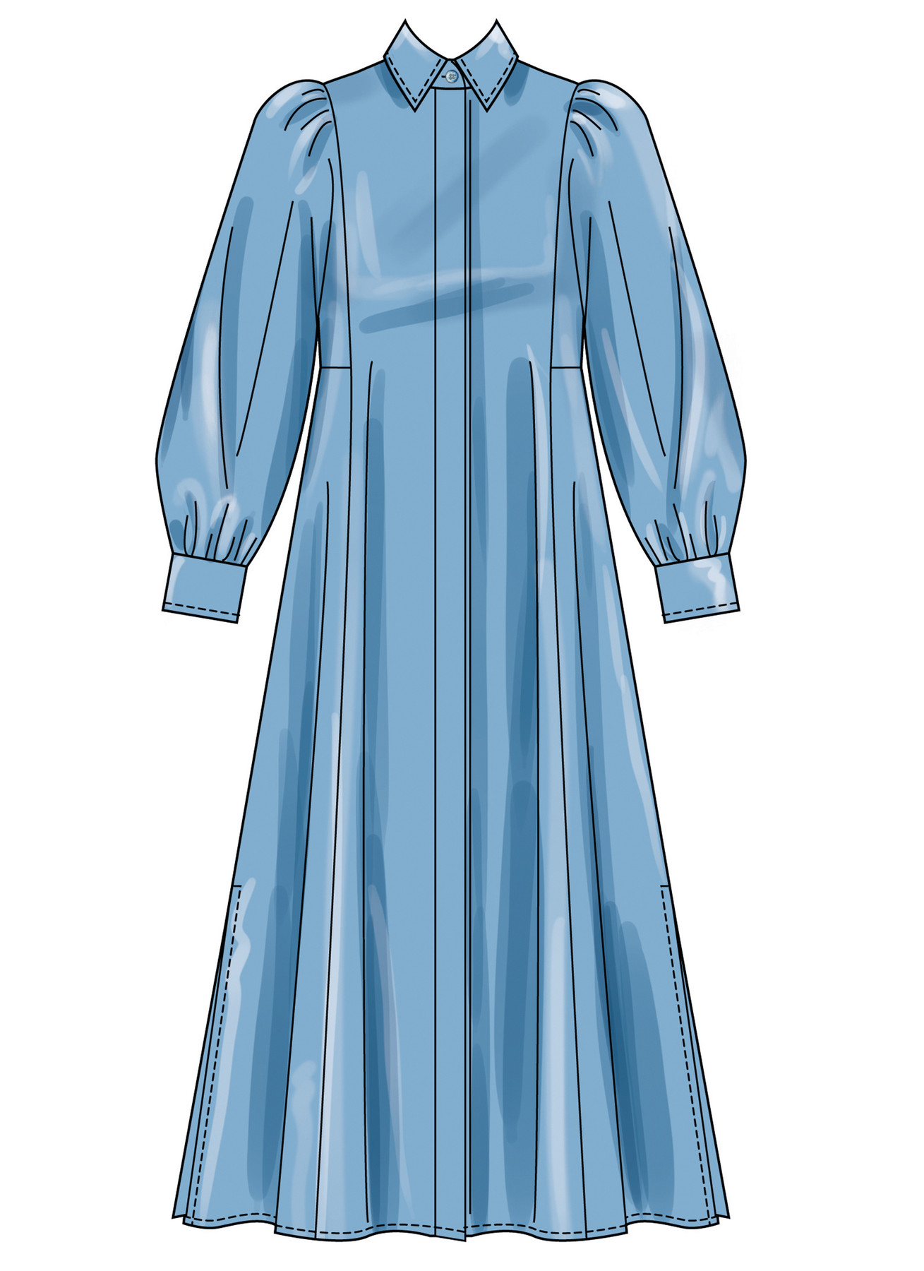Simplicity Sewing Pattern Misses' Shirtdress with Sleeve and Length Variations (PDF) 5 Simplicity Sewing Pattern Misses' Shirtdress with Sleeve and Length Variations (PDF)