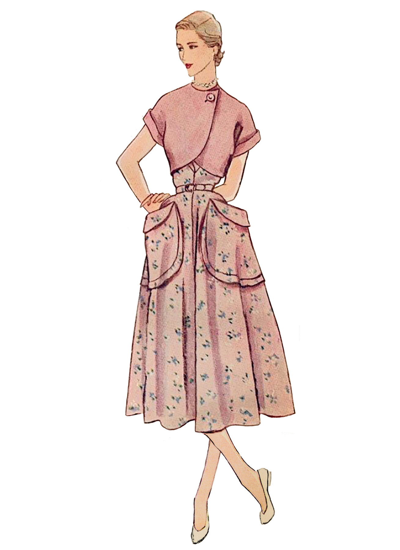 Simplicity Sewing Pattern 1950s Misses' Sundress and Bolero 2 Simplicity Sewing Pattern 1950s Misses' Sundress and Bolero
