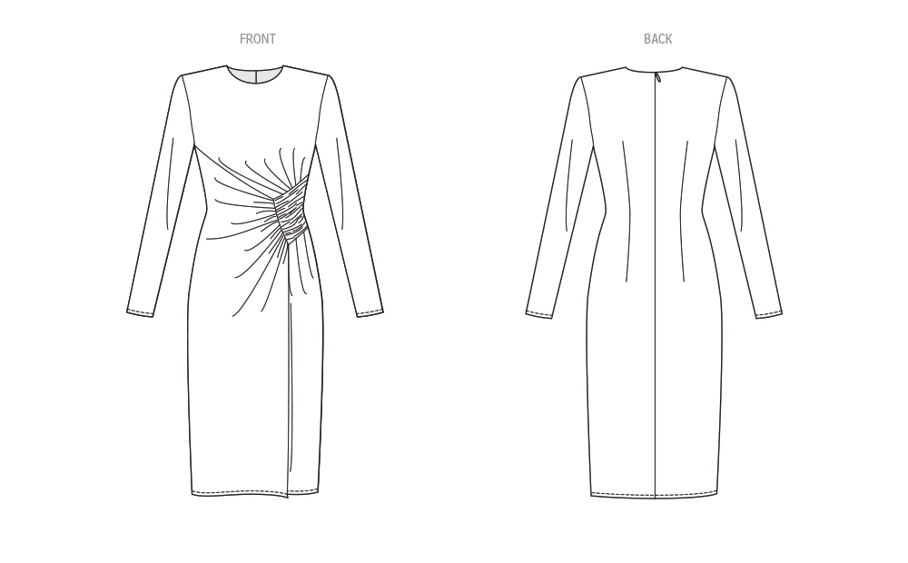 Vogue Patterns Misses' Knit Dress by Badgley Mischka 6 Vogue Patterns Misses' Knit Dress by Badgley Mischka