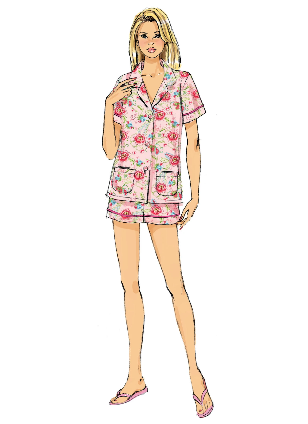 Butterick Sewing Pattern Misses' Button-Down Tops, Elastic-Waist Shorts and Pants (PDF) 3 Butterick Sewing Pattern Misses' Button-Down Tops, Elastic-Waist Shorts and Pants (PDF)