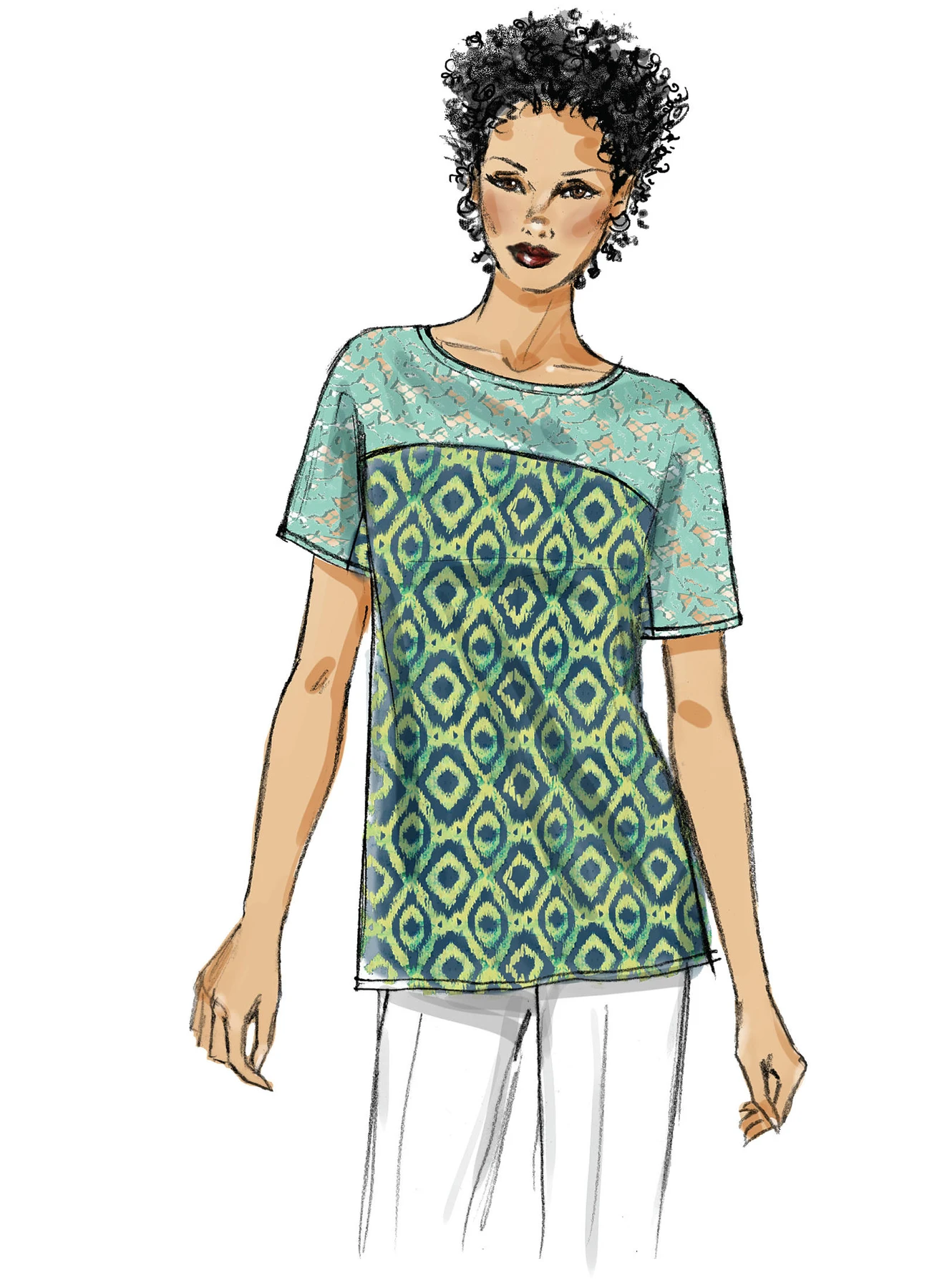 Vogue Patterns Misses' Colorblock Tops 7 Vogue Patterns Misses' Colorblock Tops