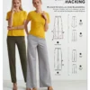 Simplicity Sewing Pattern Misses' Knit Pants with Two Leg Widths and Options for Design Hacking