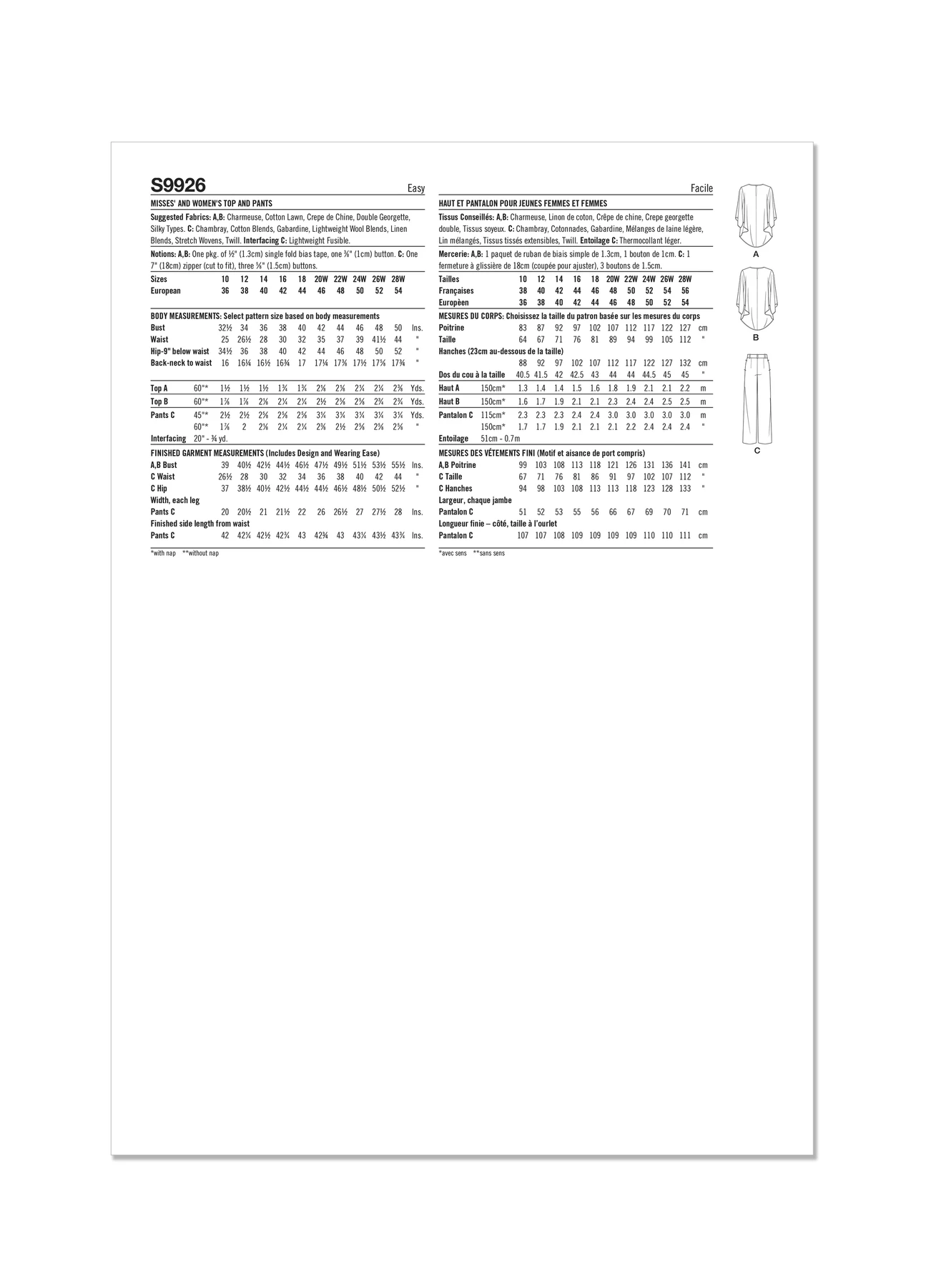 Simplicity Sewing Pattern Misses' and Women's Tops and Pants (PDF) 11 Simplicity Sewing Pattern Misses' and Women's Tops and Pants (PDF)