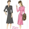 Butterick Sewing Pattern 1940s Misses' Swan-Neck or Shawl Collar Dresses with Asymmetrical Gathers (PDF)