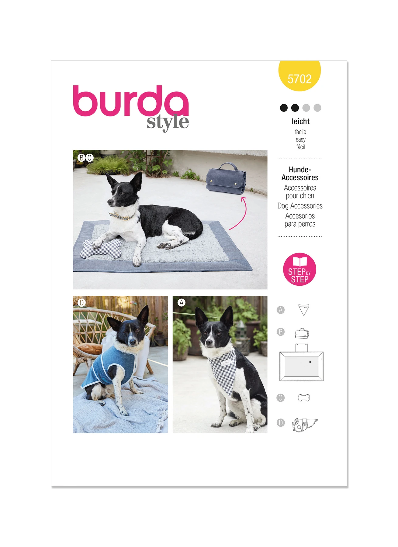 Burda Style Sewing Pattern 5702 Pet Accessories 1 Burda Style Sewing Pattern 5702 Pet Accessories